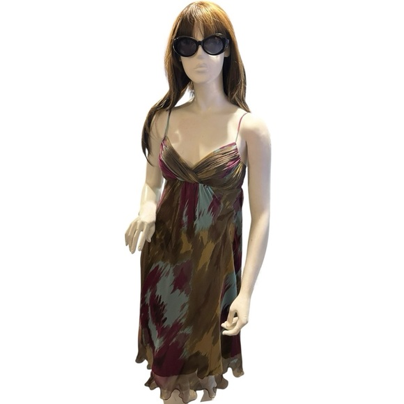 Trina Turk Earth Tone Multi-Print Dress, Size 4 - Picture 5 of 6